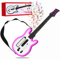 Guitar Controller Compatible with Nintendo Wii, Guitar Remote with Strap/RGB Light for Guitar Hero,Rock Band 2, Legends of Rock Black