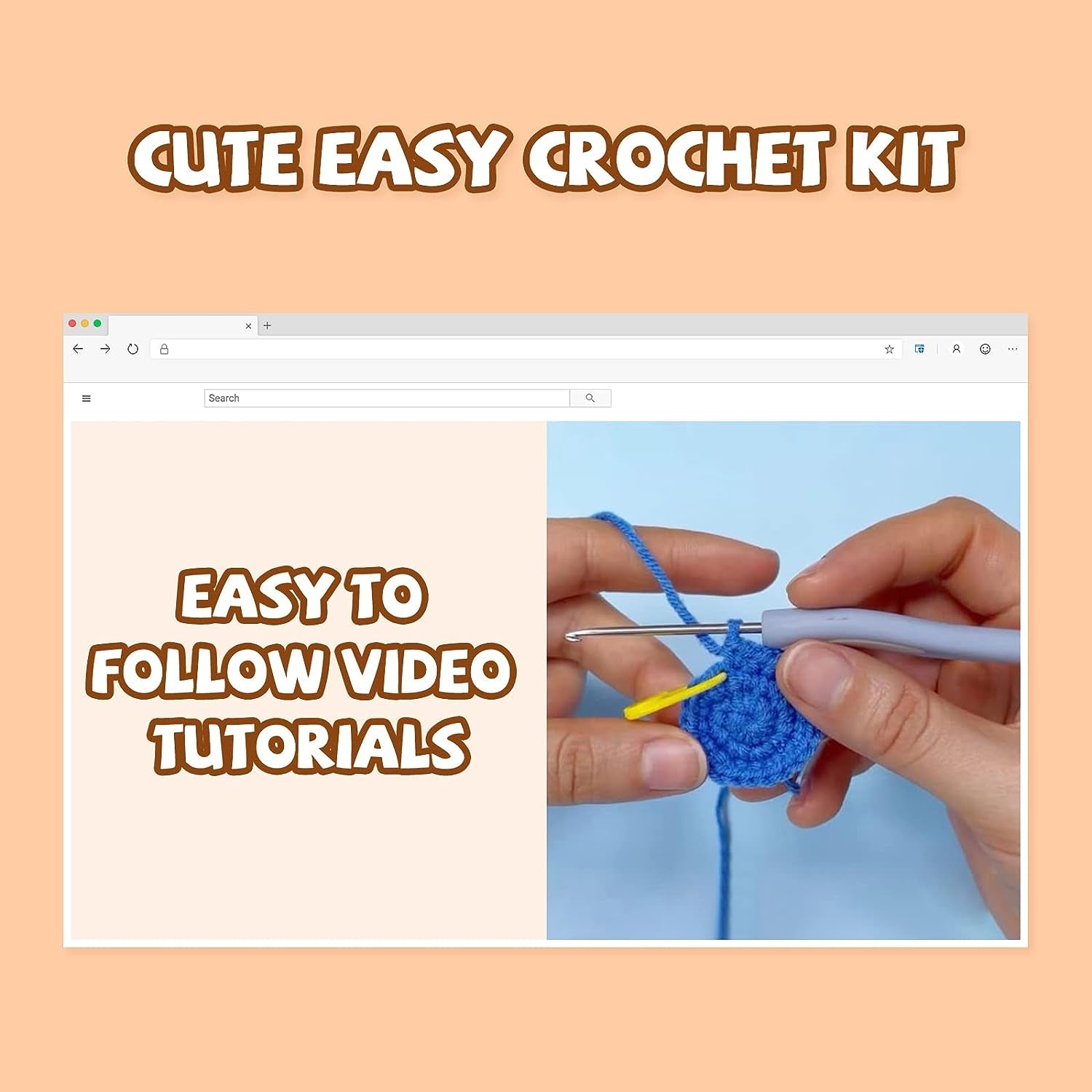 Wiher Crochet Kit for Beginners, Crochet Starter Kit for Adults and Kids Complete Knitting Kit to Make 3 PCS Animals, Learn to Crochet with Step-by-Step Instruction and Video (Penguin+Frog+Owl)