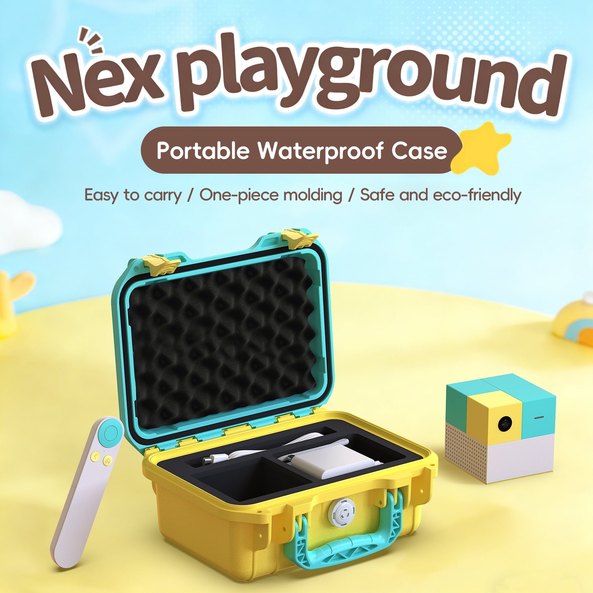 Travel Case for Nex Playground Active Play System, Hard Carrying Storage Bag for Indoor Family Game Console with Handle, Nex Game Play System Accessories Organizer