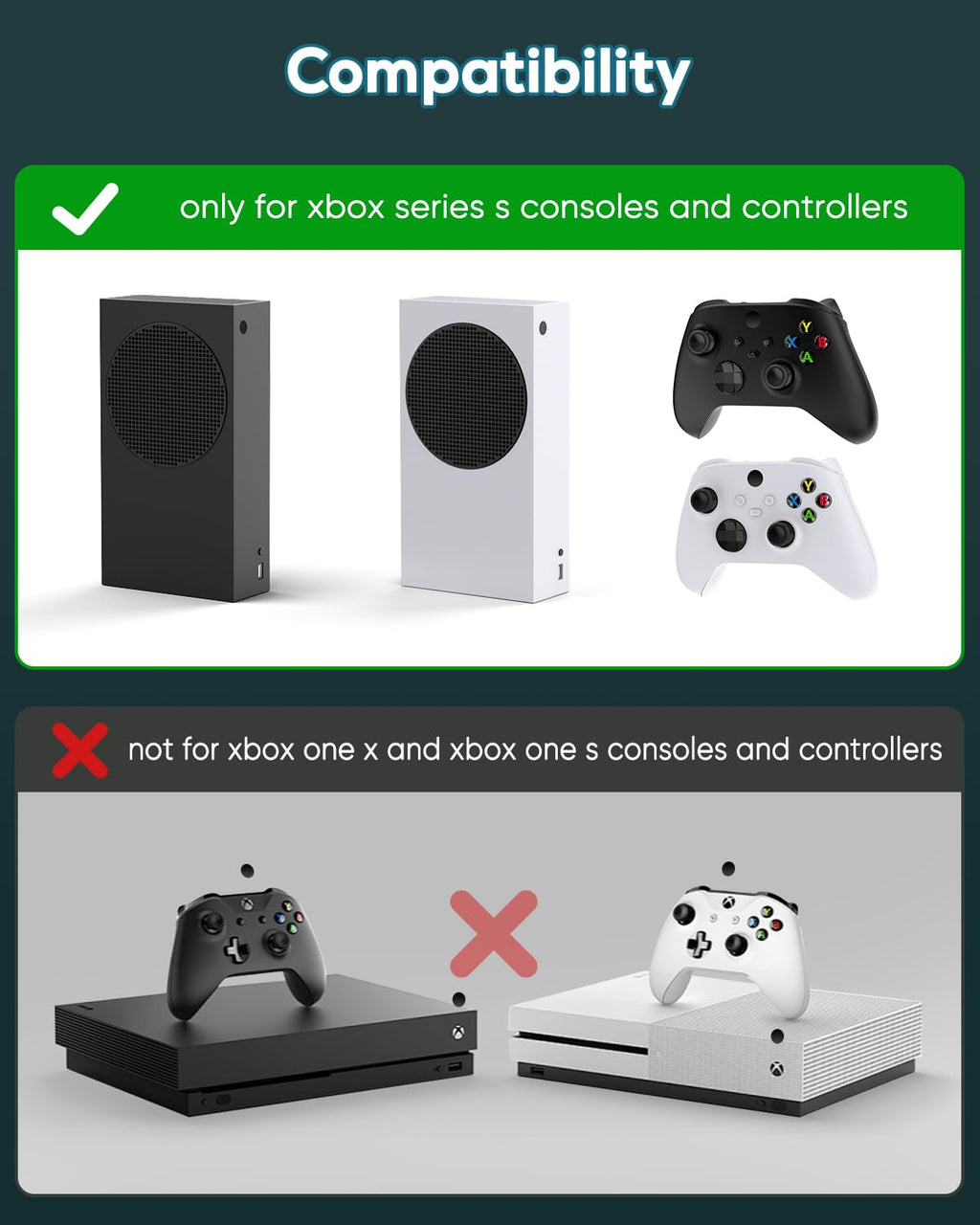 Upgraded RGB Cooling Fan Charging Station for Xbox Series S Console & Controller,Dual Charger Dock and Cooler System Stand with 15 Colorful Light Modes Accessories with 2*1400mAH Rechargeable Battery