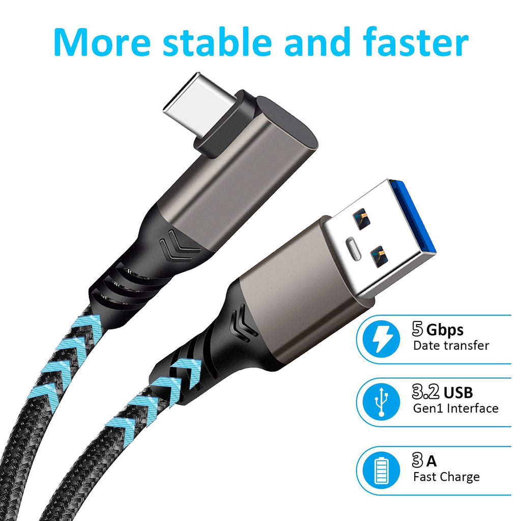 Prociv Compatible for Oculus Quest 2 Link Cable 16.4FT, VR Headset Cable for Oculus Quest 2 / Quest 3, USB 3.0 to TYEE C High Speed Data Transfer Charging Cord for Gaming PC & USB C Chargers