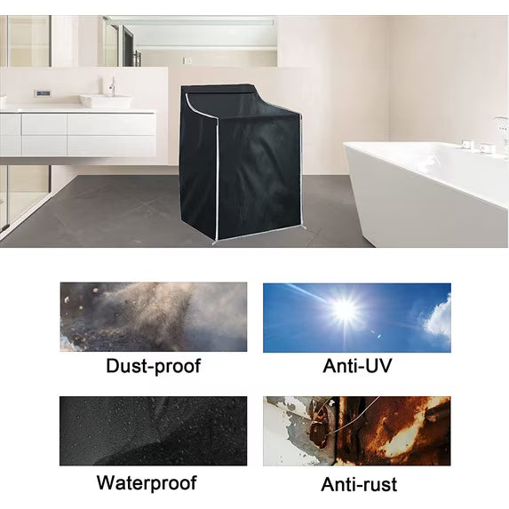 Washer and Dryer Cover, Zipper Design Wash Machine Cover, Waterproof Dust-proof Moderately Sunscreen - W29”x D28”x H43”