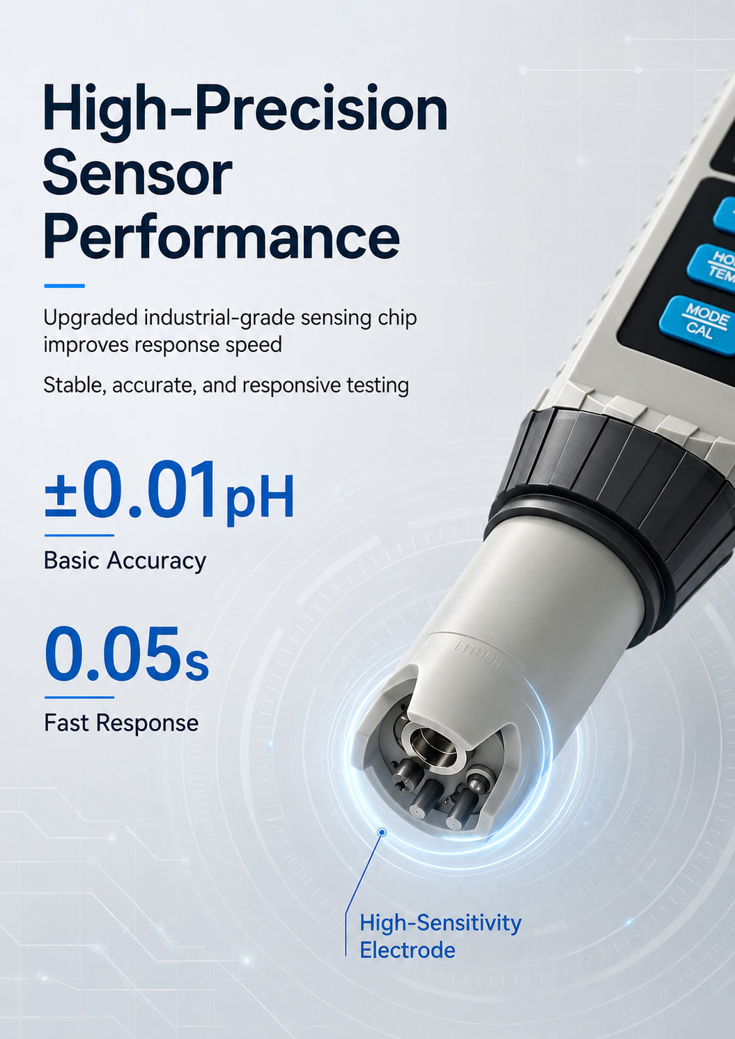 Wiher Pool Salt Tester, 8 in 1 Pool Salt Tester for Water PH / TDS / EC / SALT / TEMP/CL/S.G/ ORP Meter with ATC, for Household Drinking Water Pool Spas Fish Tank