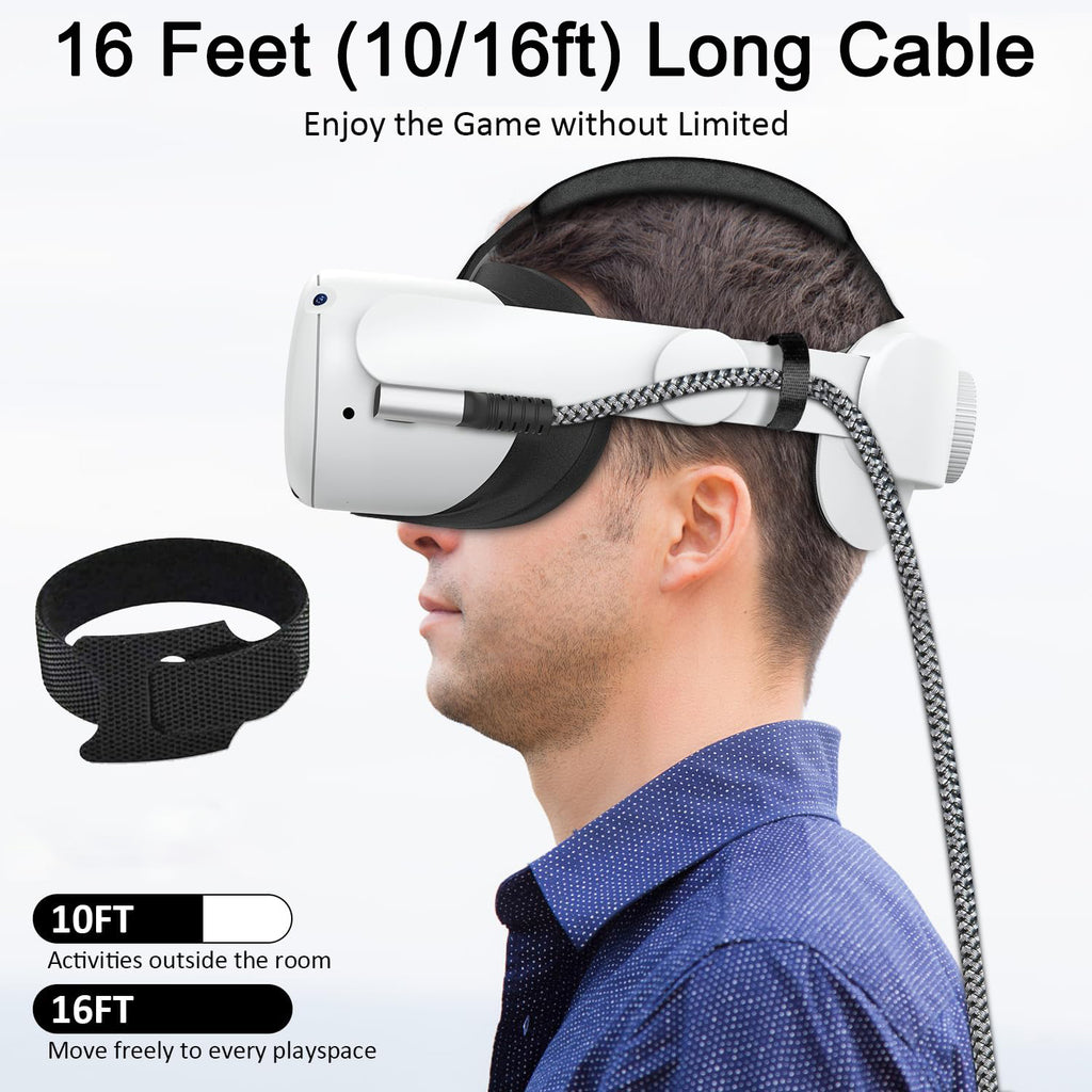 Prociv Compatible for Oculus Quest 2 Link Cable 16.4FT, VR Headset Cable for Oculus Quest 2 / Quest 3, USB 3.0 to TYEE C High Speed Data Transfer Charging Cord for Gaming PC & USB C Chargers