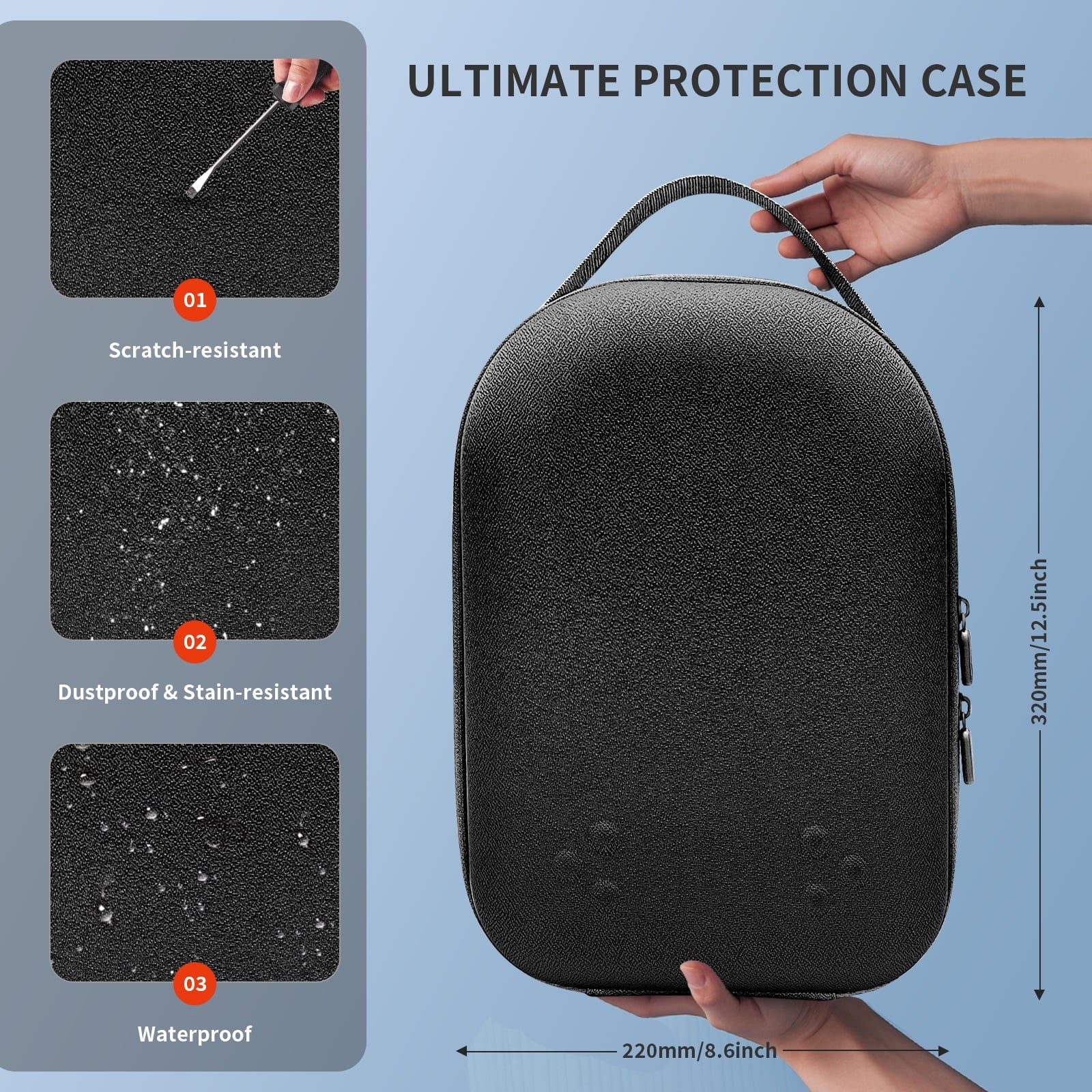 Hard Carrying Case Compatible with Oculus Meta Quest 3S/Quest 3/Quest 2 Official Original/Elite Strap Version VR Headset and Touch Controller Accessories Suitable for Travel and Home Storage