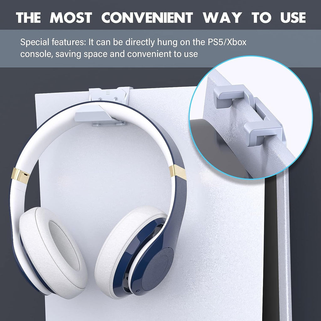 6 Pack Foldable Controller Wall Mount Holder for PS5/PS4/Xbox/Switch Controller Stand Hanger with Anti-slip Pad Universal Gaming Remote & Headphone Accessories