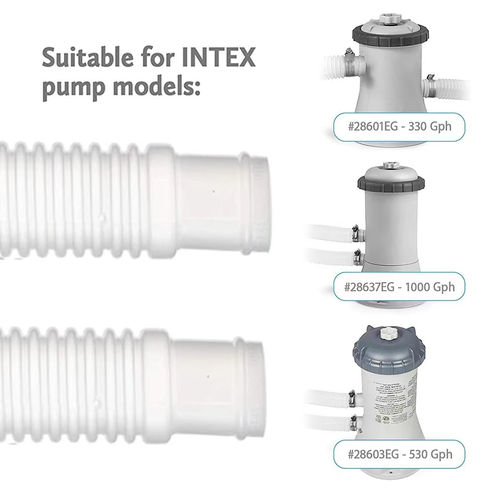 1.25 Pool Hose Pool Pump Replacement Hose for Above Ground Pools 59 Long Pool Filter Hose Pool 32mm Hoses Replacement Pool Tubes for 330GPH 530GPH 1000GPH Filter Pumps Pump Model 607 637