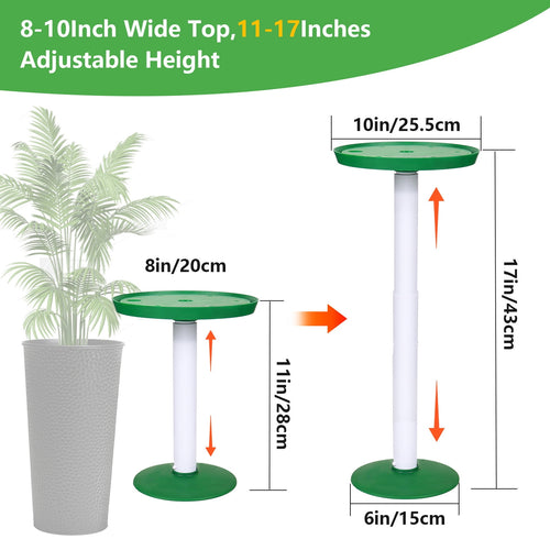 2 Pack Plant Risers for Inside Pots 11-17 Adjustable Height Plant Risers with Drainage Holes Rise Planter Filler Risers for Tall Flower Pots and Large Plant Pots 6 8 10 Base or Top