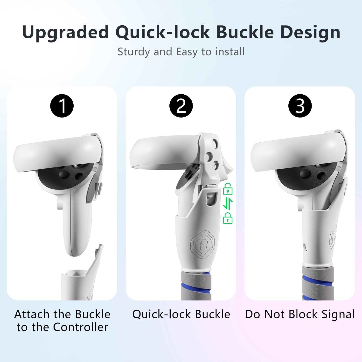 VR Accessories Handle Attachments for Meta/Oculus Quest 2/3/3S Dual Handles and Long Stick Handle Extension Grips to Play Multiple VR Games Gorilla Tag Long Arms Grips Beat Saber Golf Club Baseball