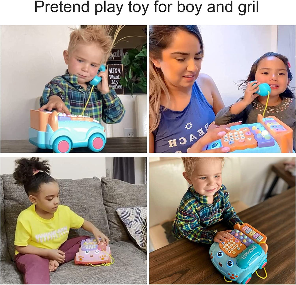 Toddler Telephone Developmental Toys for 1 2 3 Year Old Boy Girl Gifts Toy Baby Telephone with Music and lighting Baby Toys Educational Learning Toys for 12 18 24 Months