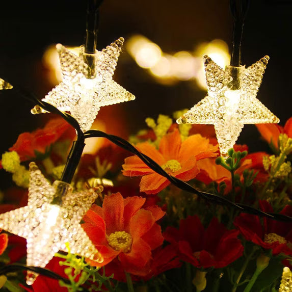 Solar String Lights Outdoor Christmas Star String Lights, 39ft 100LED Waterproof Christmas String Lights for Gardens Patio Landscape Xmas Tree Decorations