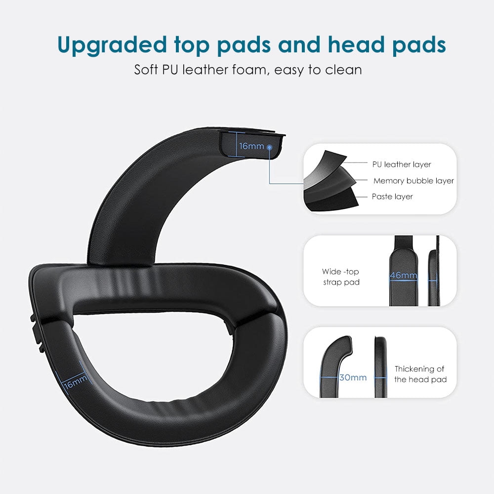 Battery Head Strap for Meta Oculus Quest 2 Extend Playtime Adjustable Strap with Thickened Pad for Enhanced Support for VR Accessories Fast Charging 8000mAh Battery