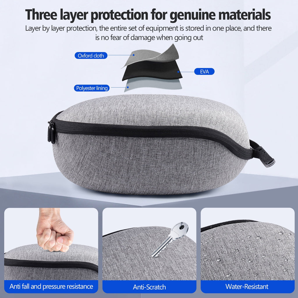 Hard Carrying Case Compatible with Meta Quest 3S/Quest 3 Portable Case VR Gaming Headset Storage Bag for Travel and Home