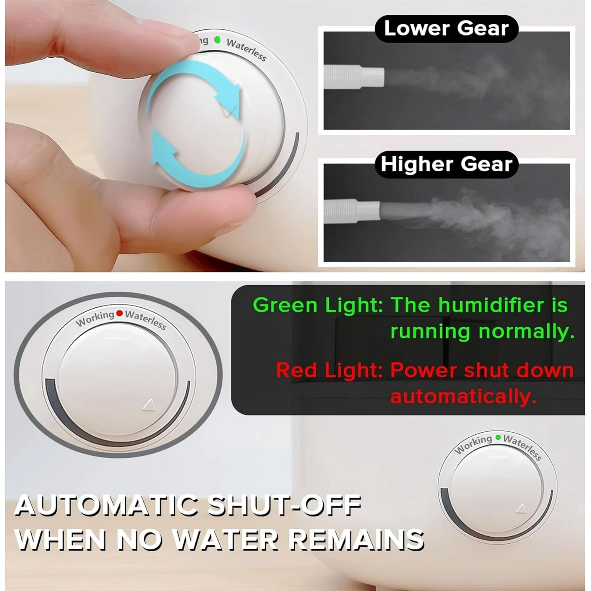 Reptile Fogger 4L Reptile Humidifier Top Fill Adjustable Fogger with Extension Hose Visible Tank Reptile Humidifier for Snakes Tortoises Chameleons and Ball Python