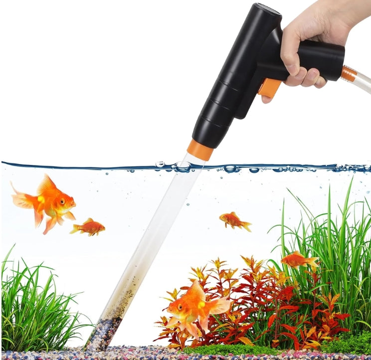 Aquarium Gravel Cleaner Manual Fish Tank Vacuum Gravel Cleaner Aquarium Siphon Pump Gravel Cleaner Fish Tank Cleaning Kit Water Change & Wash Aquarium Cleaning Tools