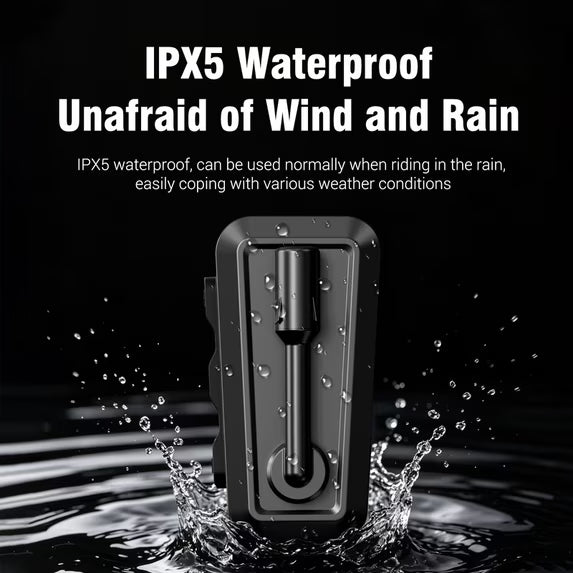Bike Bluetooth Headset, 2 Way Helmet Intercom Communication System, Wireless Noise Cancellation Intercom, Music Sharing, 500m Intercom, IPX5 Waterproof