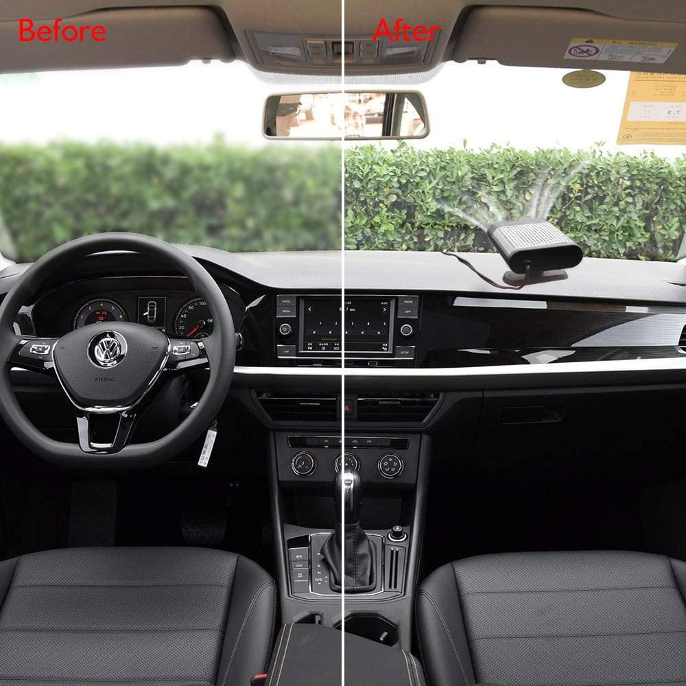 2 in 1 Auto Heater Fan Portable Car Heater Automotive Cooling Fan Rotatable Car Defroster Fast Heating Defrosts Defogger Vehicle Heat Cooling Fan Auto Heater