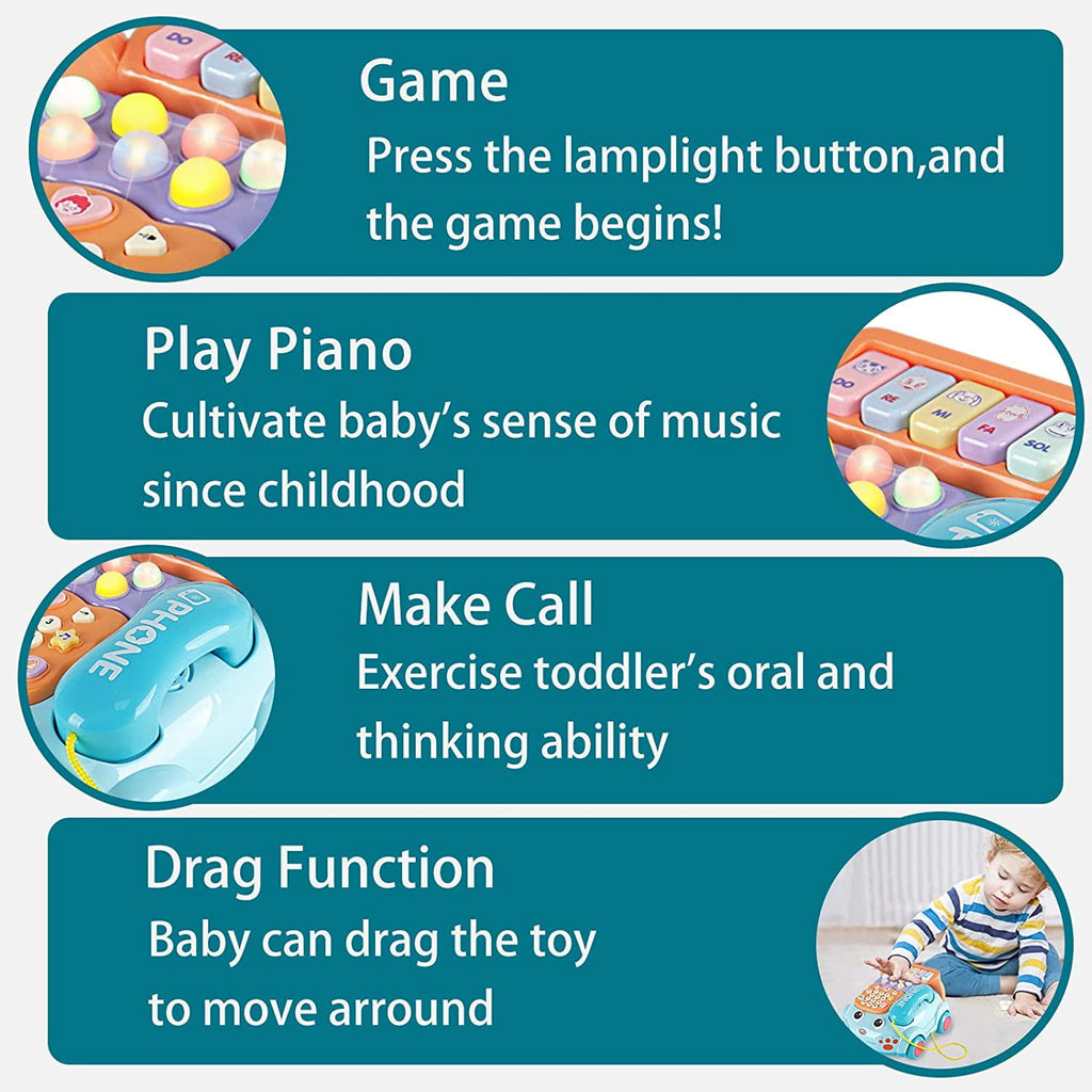 Toddler Telephone Developmental Toys for 1 2 3 Year Old Boy Girl Gifts Toy Baby Telephone with Music and lighting Baby Toys Educational Learning Toys for 12 18 24 Months