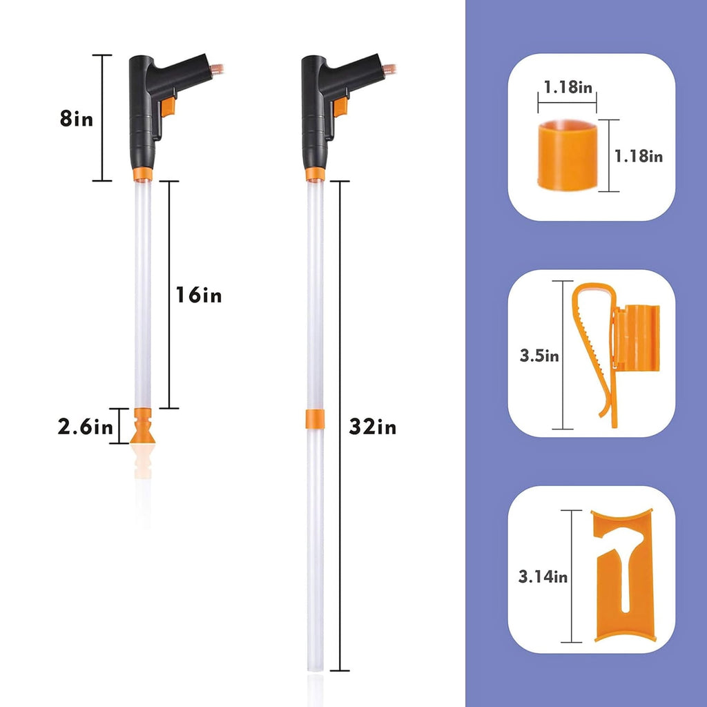 Aquarium Gravel Cleaner Manual Fish Tank Vacuum Gravel Cleaner Aquarium Siphon Pump Gravel Cleaner Fish Tank Cleaning Kit Water Change & Wash Aquarium Cleaning Tools