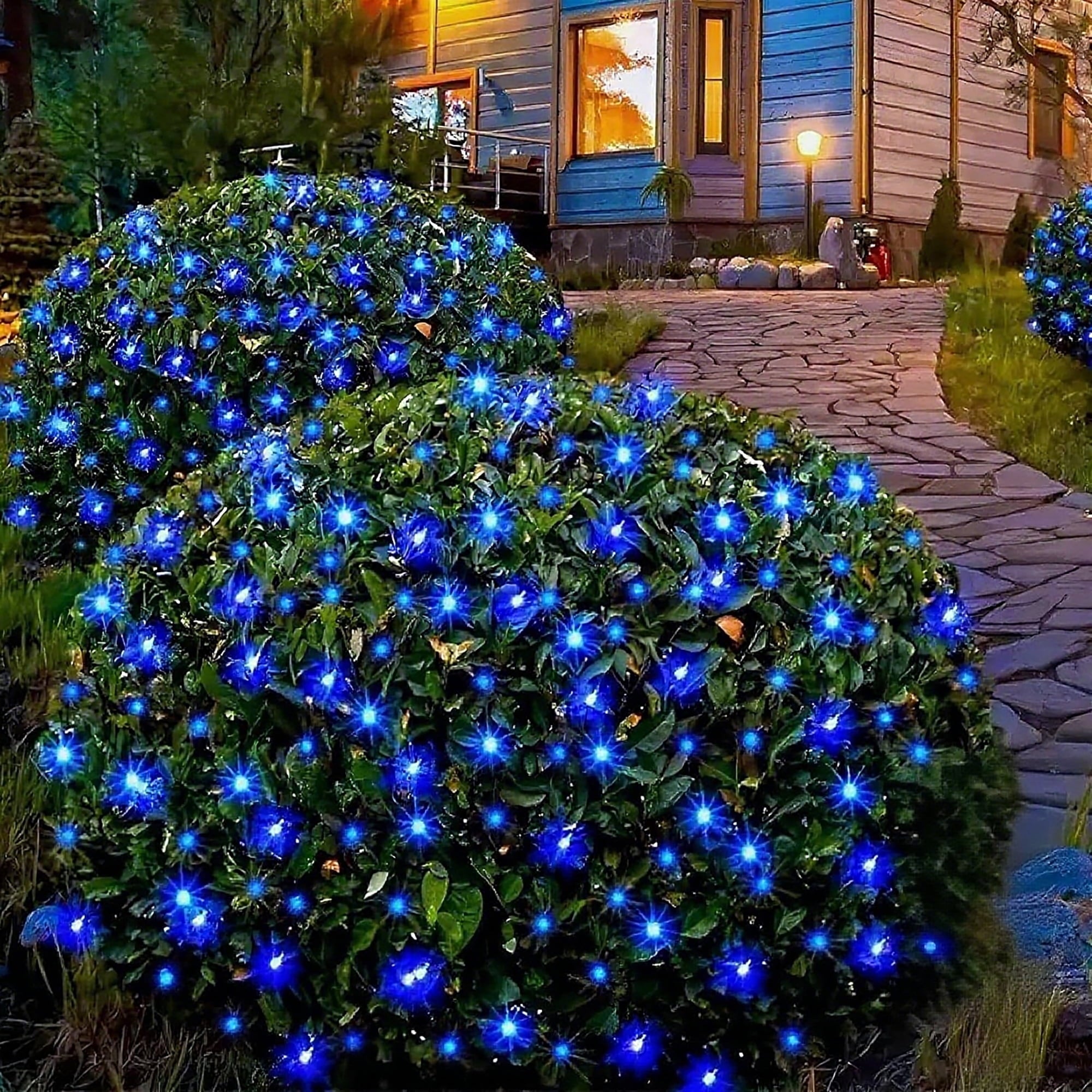 Christmas Net Lights Outdoor 192 LED 9.8Ft x 6.6Ft Net Lights Waterproof Christmas Outdoor Mesh Lights for Tree Bushes Holiday Party Garden Holiday Wedding Party Decorations