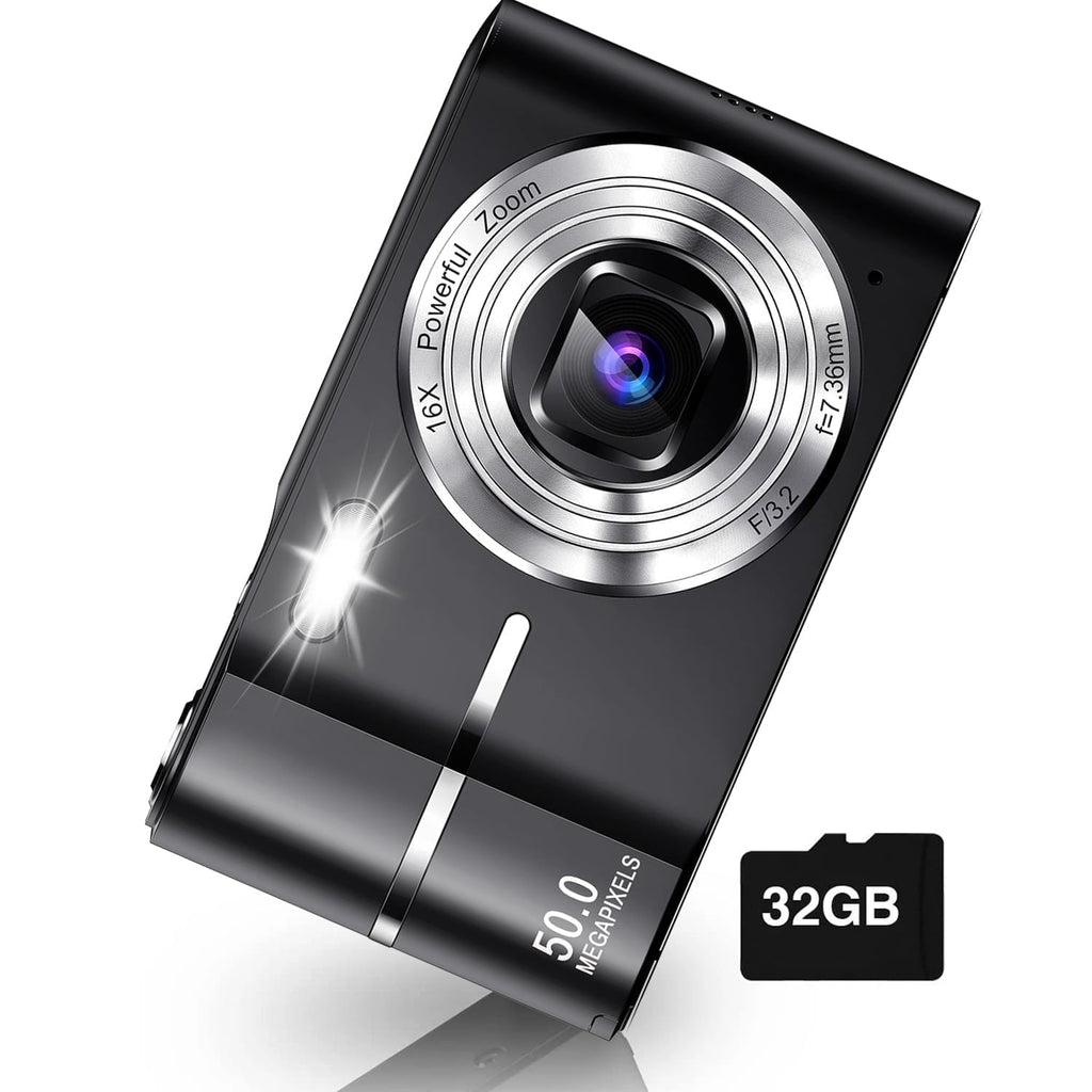 Digital Camera FHD 1080P Camera Digital Point and Shoot Camera with 16X Zoom Anti Shake Compact Small Camera for Boys Girls Kids