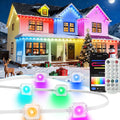 Prociv Permanent Outdoor Lights 150ft Smart RGB App Control Outdoor Lights with 90 LEDs LED Eaves Lights IP67 Waterproof House Roof Outdoor Lighting for Party Daily Halloween Christmas Garden