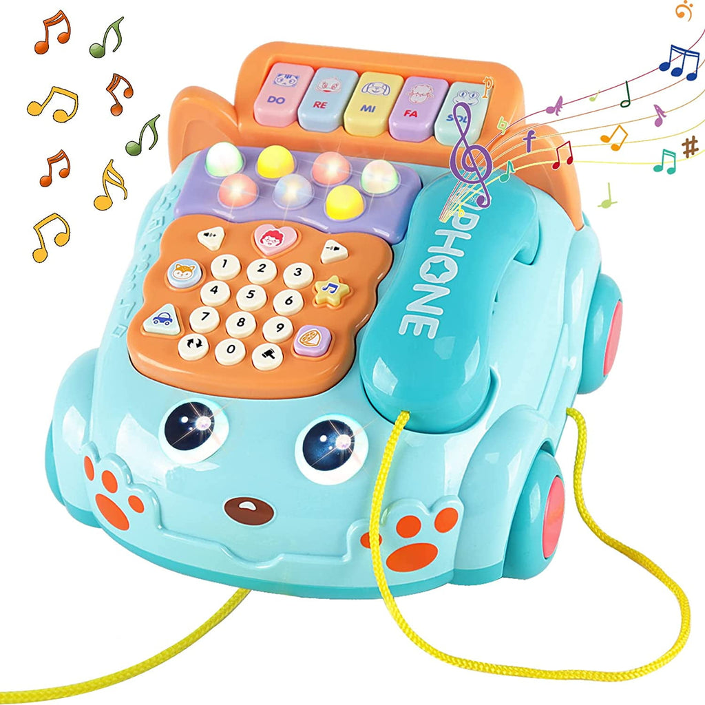 Toddler Telephone Developmental Toys for 1 2 3 Year Old Boy Girl Gifts Toy Baby Telephone with Music and lighting Baby Toys Educational Learning Toys for 12 18 24 Months