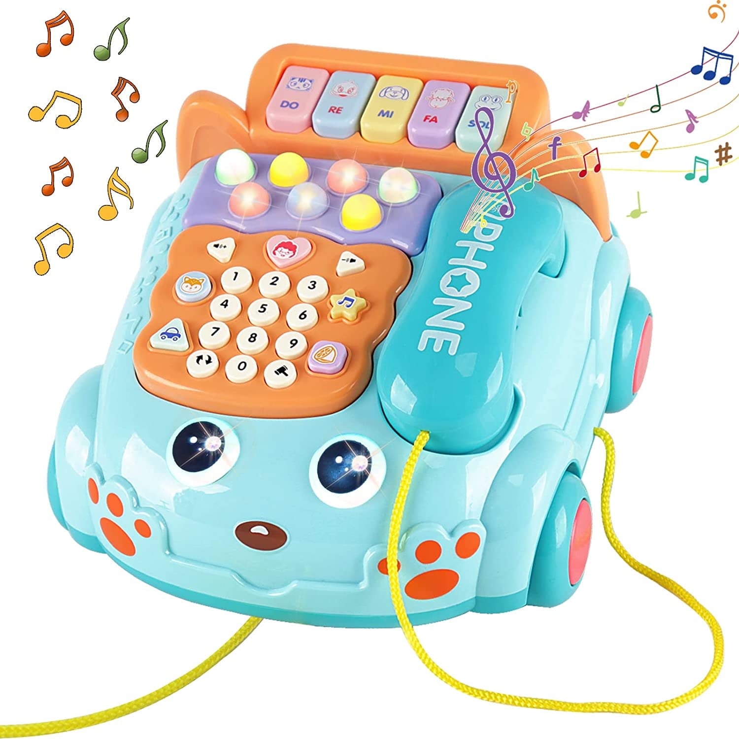Toddler Telephone Developmental Toys for 1 2 3 Year Old Boy Girl Gifts Toy Baby Telephone with Music and lighting Baby Toys Educational Learning Toys for 12 18 24 Months