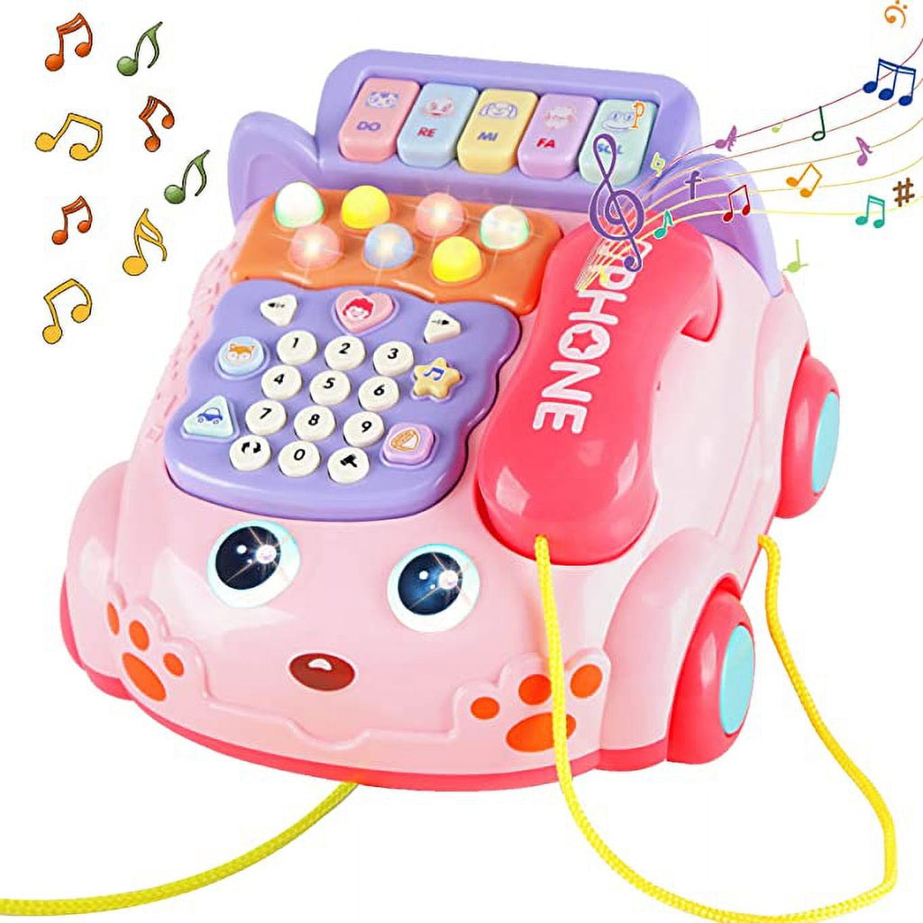 Toddler Telephone Developmental Toys for 1 2 3 Year Old Boy Girl Gifts Toy Baby Telephone with Music and lighting Baby Toys Educational Learning Toys for 12 18 24 Months