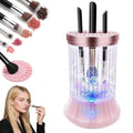 Wiher Makeup Brush Cleaner, Electric Makeup Brush Washer Machine with Touch Screen Wash and Dry in One No Damage the Bristles for All Size Brushes and Sponges, Gift for Women Wife, Pink