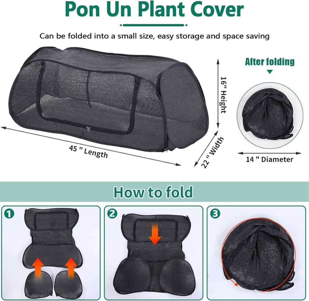 Garden Cover for Raised Flower Beds Garden Covers with Roll-up Zipper Door Plant Covers for Raised Garden Bed Freeze Protection Greenhouse Cover for Protecting Seedlings Fruits Vegetable Rows