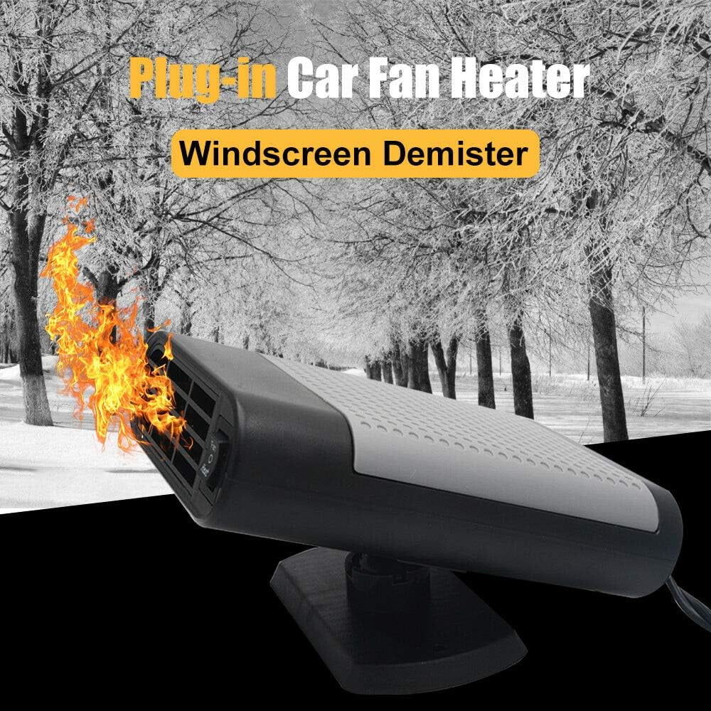 2 in 1 Auto Heater Fan Portable Car Heater Automotive Cooling Fan Rotatable Car Defroster Fast Heating Defrosts Defogger Vehicle Heat Cooling Fan Auto Heater