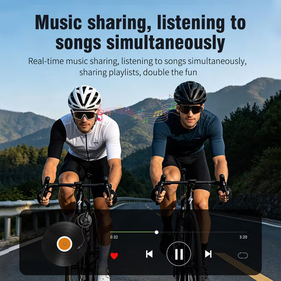 Bike Bluetooth Headset, 2 Way Helmet Intercom Communication System, Wireless Noise Cancellation Intercom, Music Sharing, 500m Intercom, IPX5 Waterproof