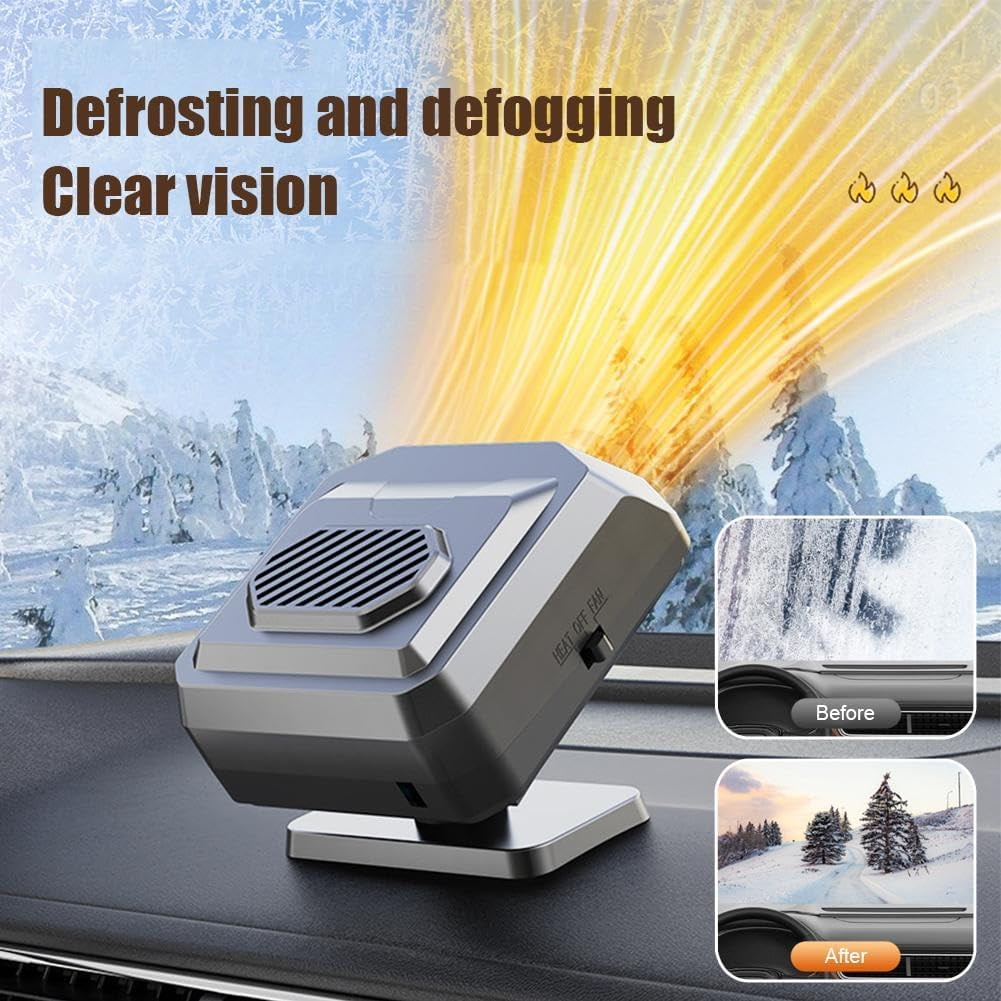Auto Car Heater Fan Car Heater with Cooling Function 12V Car Heater Car Heater Fan Plug-in Anti-Fog Car Electric Fast Heating Cooling Fan Car Windshield Defroster for All Cars