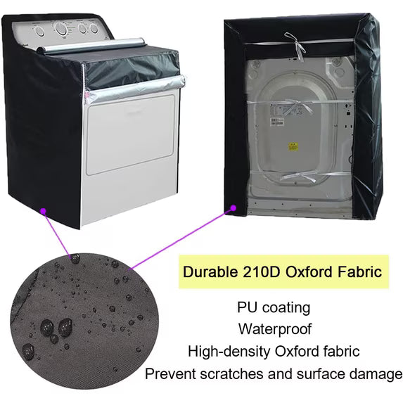 Washer and Dryer Cover, Zipper Design Wash Machine Cover, Waterproof Dust-proof Moderately Sunscreen - W29”x D28”x H43”