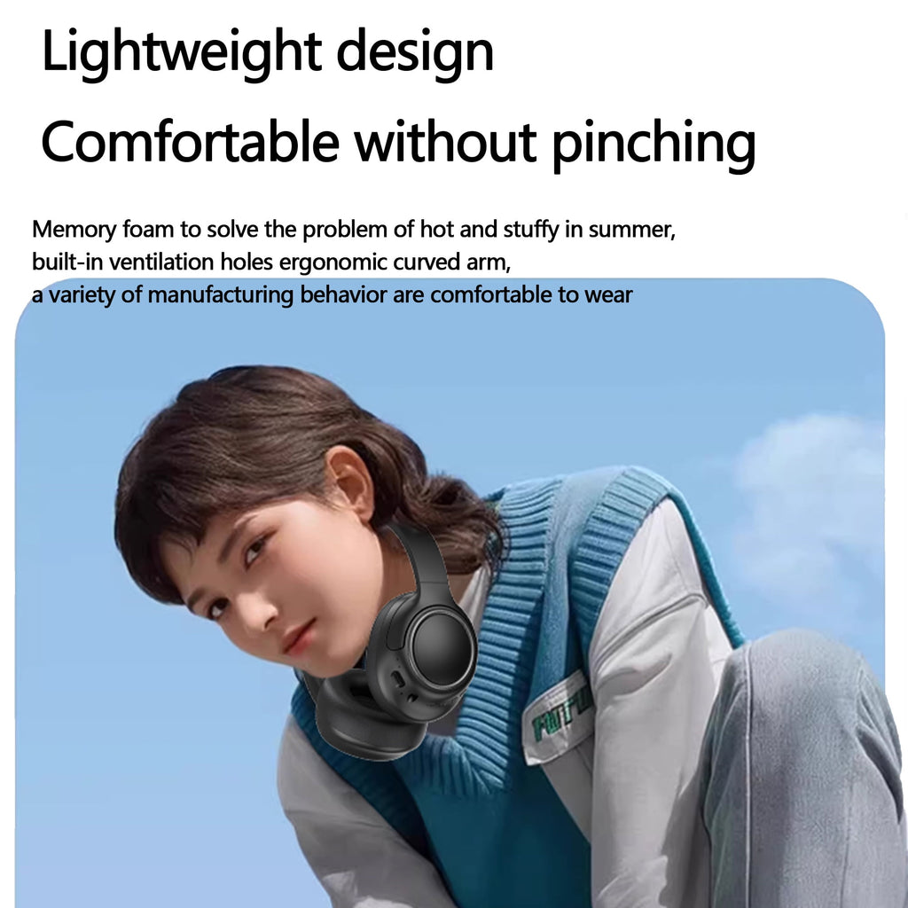 Wireless Headphones with Built-in Microphone Bluetooth Headphones Headset Noise Cancelling over-on Ear Headphones Lux Bluetooth Headphones for Home Game Computer