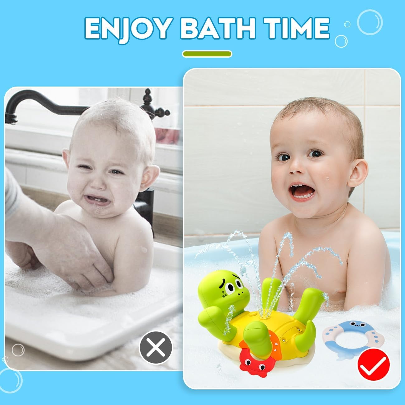 Baby Bath Toys Toddler Bathtub Toy Turtle Sprinkler Sprinkler Swimming Turtle Water Toys Bathtub Water Toys Birthday Gifts for Kids Bath Pool Water Spray Toys for Babies Toddlers 3-8