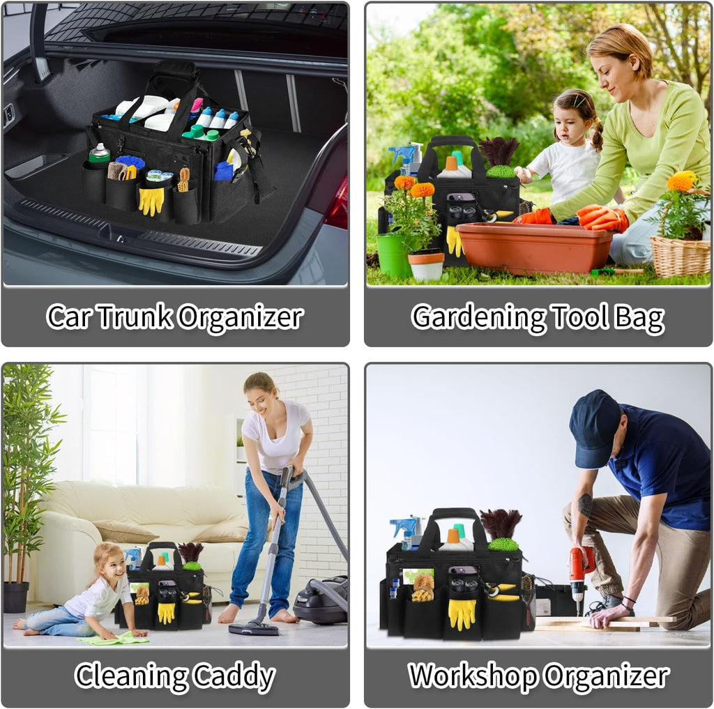 Cleaning Caddy Bag Cleaning Caddy Organizer for Housekeepers Cleaning Tool Organizers Tote Bag with Handle Kitchen Cleaning Supplies Storage Bag for Cleaners