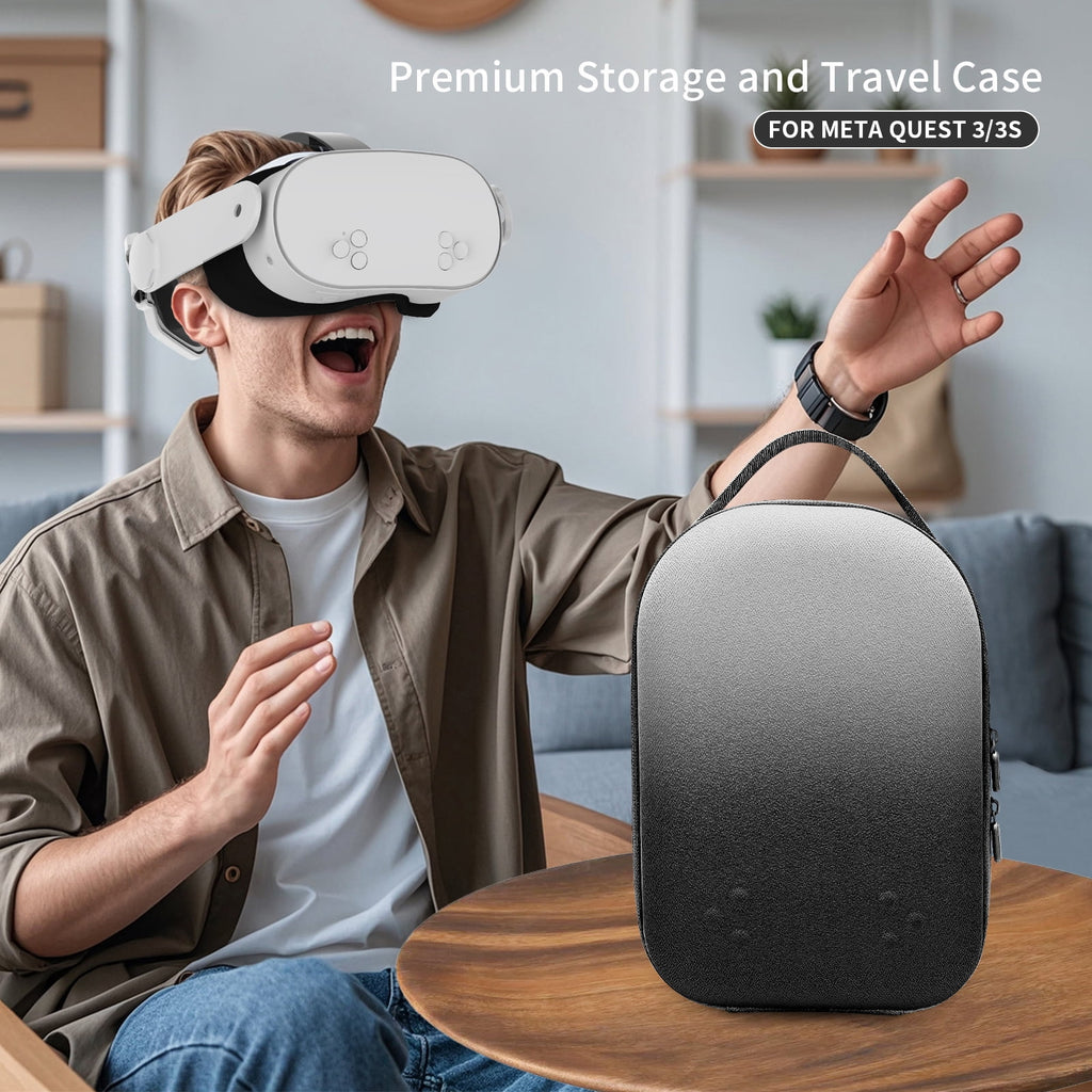 Hard Carrying Case Compatible with Oculus Meta Quest 3S/Quest 3/Quest 2 Official Original/Elite Strap Version VR Headset and Touch Controller Accessories Suitable for Travel and Home Storage
