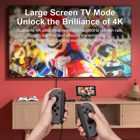 Portable TV Dock Station for Switch 2/Switch/Switch OLED, TV Adapter Support 4K/60Hz, USB 3.0 and 100W Charge PD Port, Travel Adapter for Switch 2/Laptop