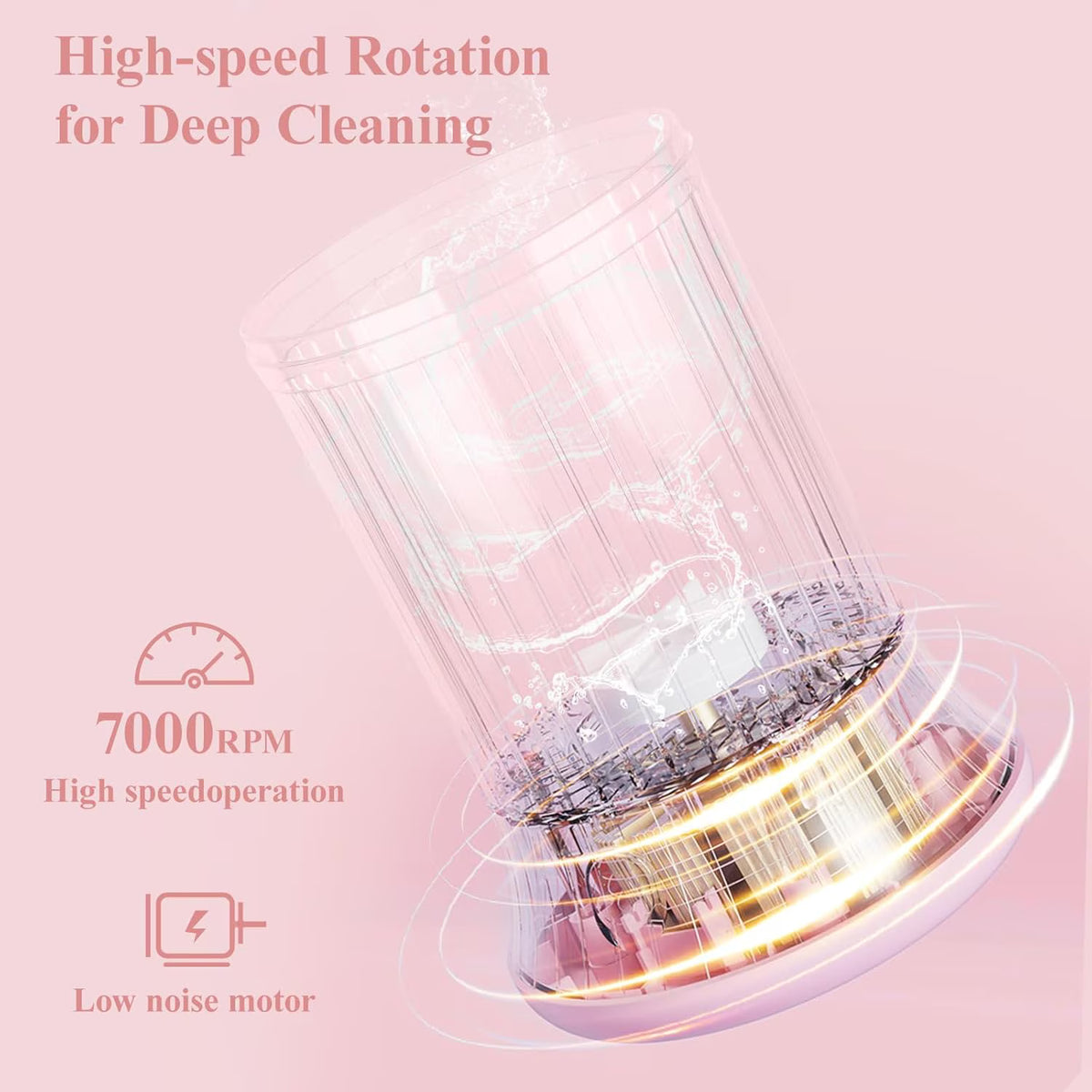 Wiher Makeup Brush Cleaner, Electric Makeup Brush Washer Machine with Touch Screen Wash and Dry in One No Damage the Bristles for All Size Brushes and Sponges, Gift for Women Wife, Pink