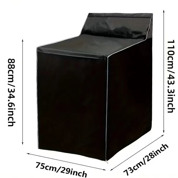 Washer and Dryer Cover, Zipper Design Wash Machine Cover, Waterproof Dust-proof Moderately Sunscreen - W29”x D28”x H43”